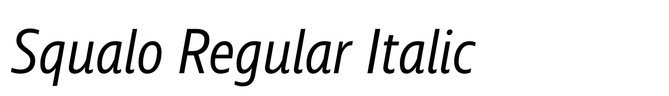 Squalo Regular Italic